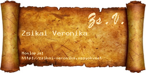 Zsikai Veronika névjegykártya